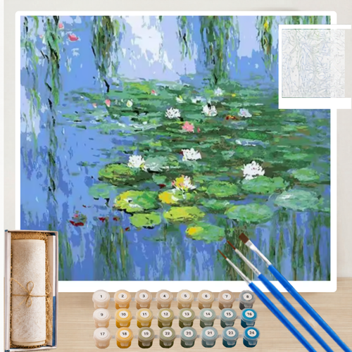Kit Pintura Numerada Lírios da Paz