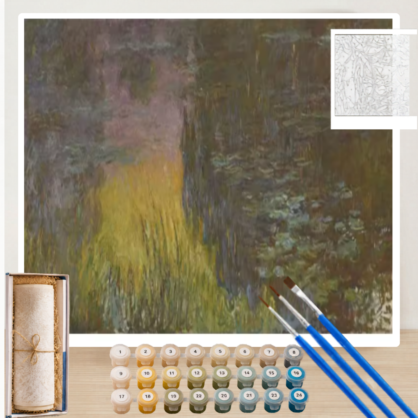 Kit Pintura Numerada Caminho Secreto da Floresta
