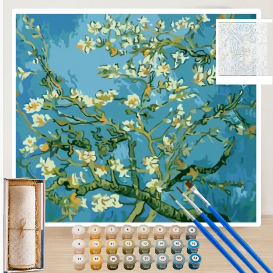 Kit Pintura Numerada Primavera em Flor