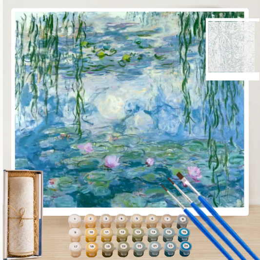 Kit Pintura Numerada Flores do Amanhecer