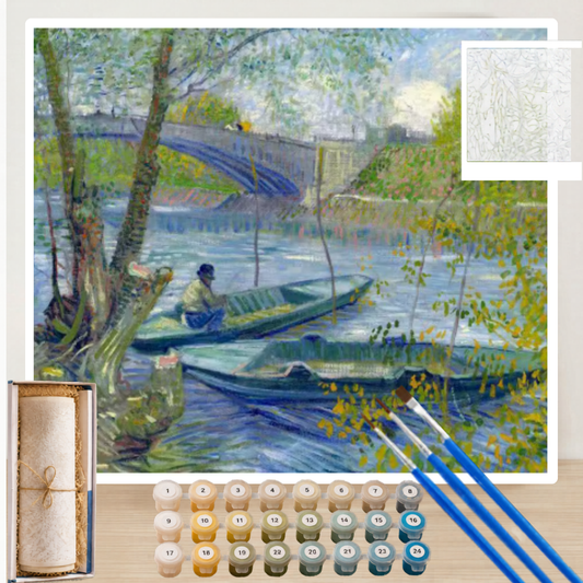 Kit Pintura Numerada Passeio à Beira do Lago