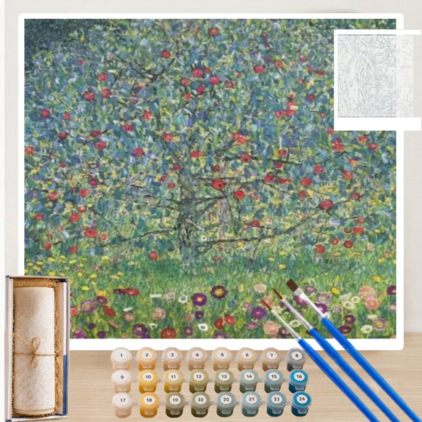Kit Pintura Numerada Jardim das Cores Eternas