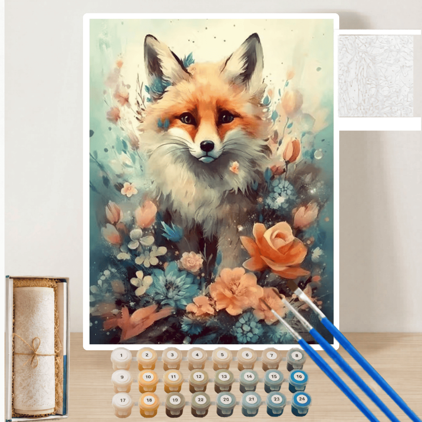 Pintura por Números Raposa das Flores Silvestres
