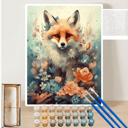 Pintura por Números Raposa das Flores Silvestres
