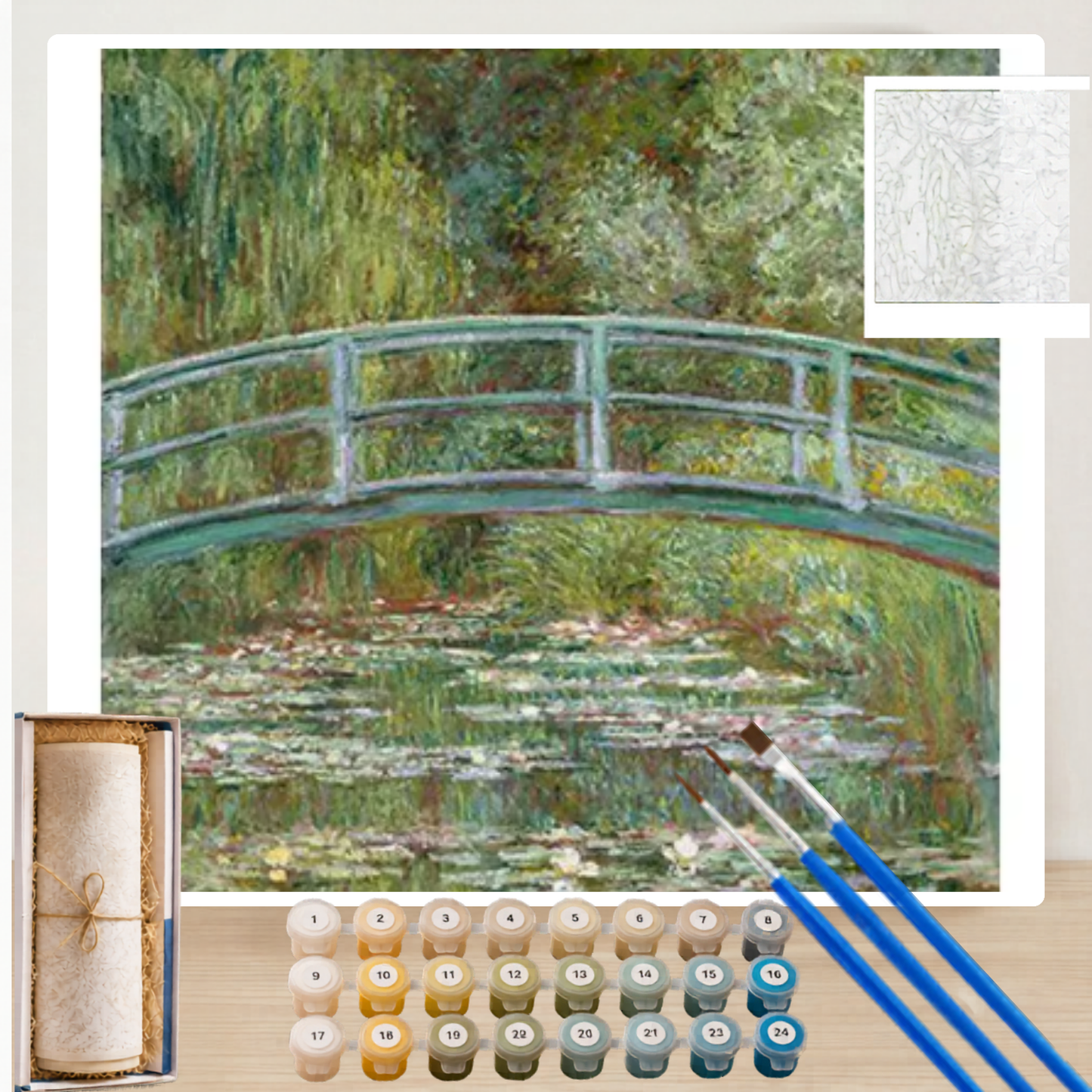 Kit Pintura Numerada Ponte da Serenidade