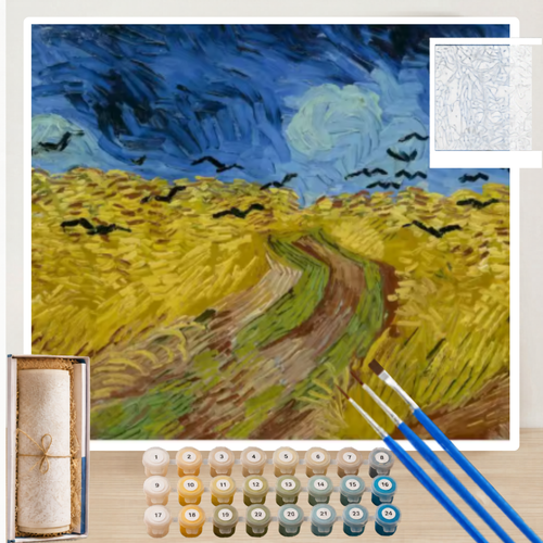 Kit Pintura Numerada Caminho Dourado