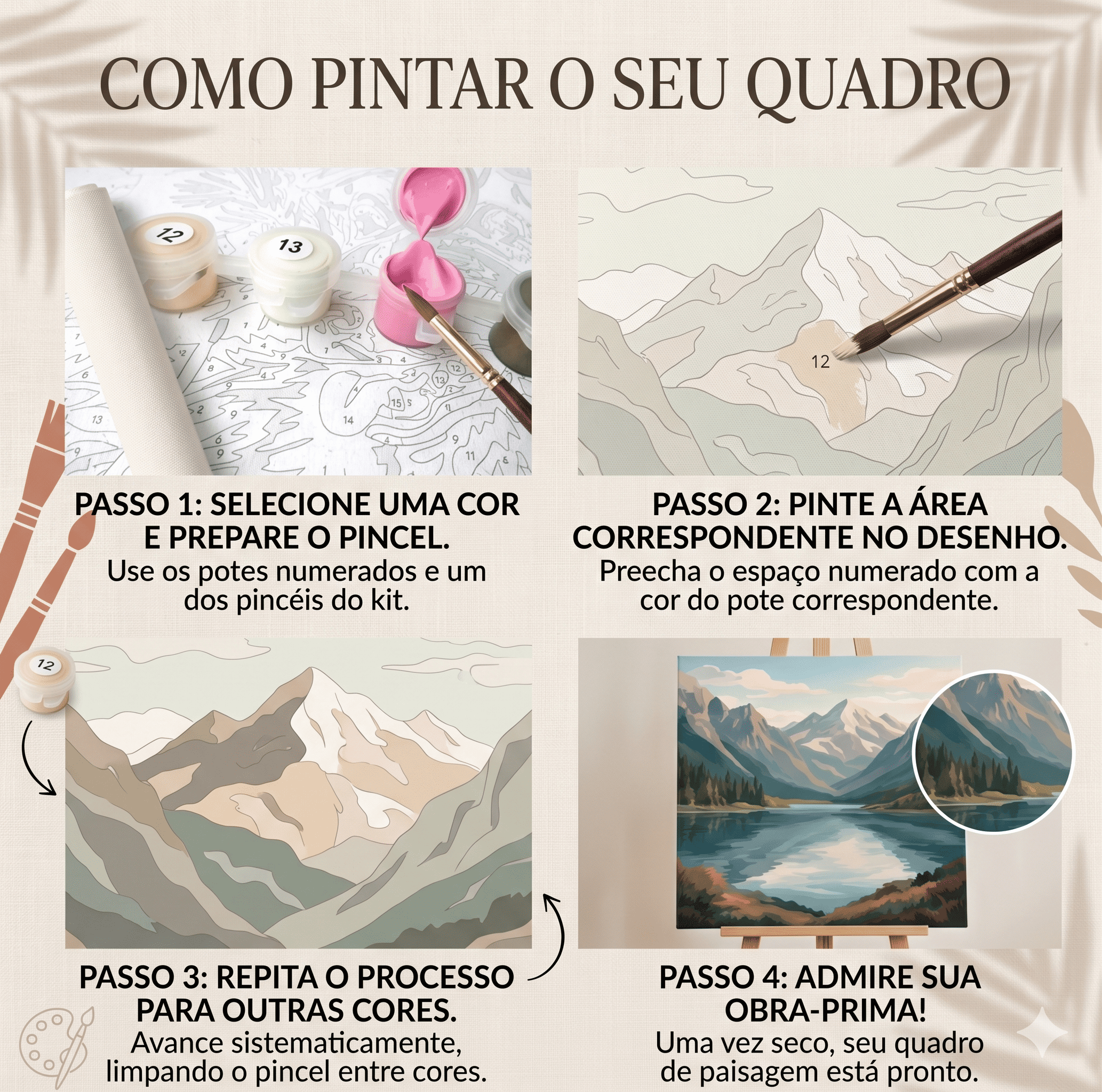 Kit Pintura Numerada Bailarina Abstrata Life