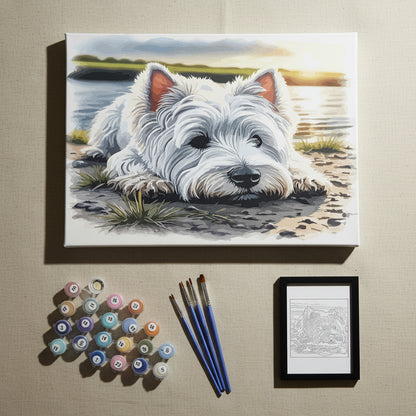 Kit Pintura Numerada Cachorro Tif
