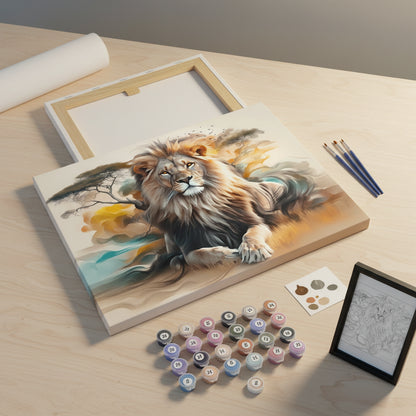 Kit Pintura Numerada Tigre Majestoso